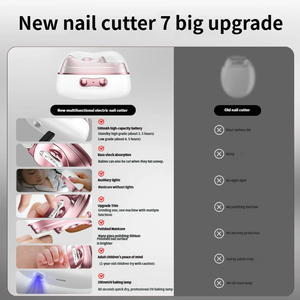 Lime à ongles électrique, lampe UV, coupe-ongles, ciseaux à ongles de sécurité pour adultes, lime à ongles multifonction - Product Image 3
