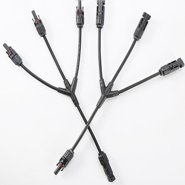 MC-4 Y Type Solar Connector 3 to 1 Branch Cable 1000V 1500V DC