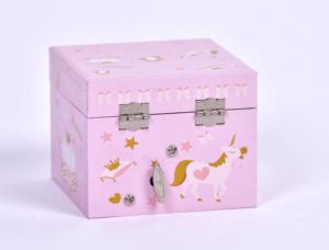Caja de Música de Unicornio Personalizada Ever Bright de 4 Pulgadas, de Madera, con Mecanismo de Cuerda, 120 Segundos de Duración de Sonido, Joyería, Regalo para Niños, Cumpleaños y Navidad - Product Image 5