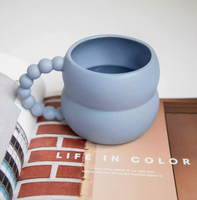 Nouvelle tasse en céramique de style chinois beige/bleu en porcelaine osseuse, écologique, de haute qualité, originale, pour le café et le thé, pour les couples, pour la maison