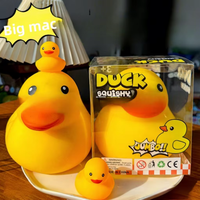 Juguete de Pato Amarillo Gigante al por Mayor, Juguete Blandito Extra Grande de TPR de Levantamiento Lento, Juguete Antiestrés para Apretar