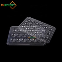 Boîte blister en plastique transparent chocolat truffe 18 cavités personnalisée Contenant blister emballage pour bonbon sucré PET