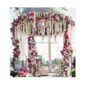 purple pink 1m/2m wedding table runner arch floral artificial flower wedding decoration backdrop flower factory direct