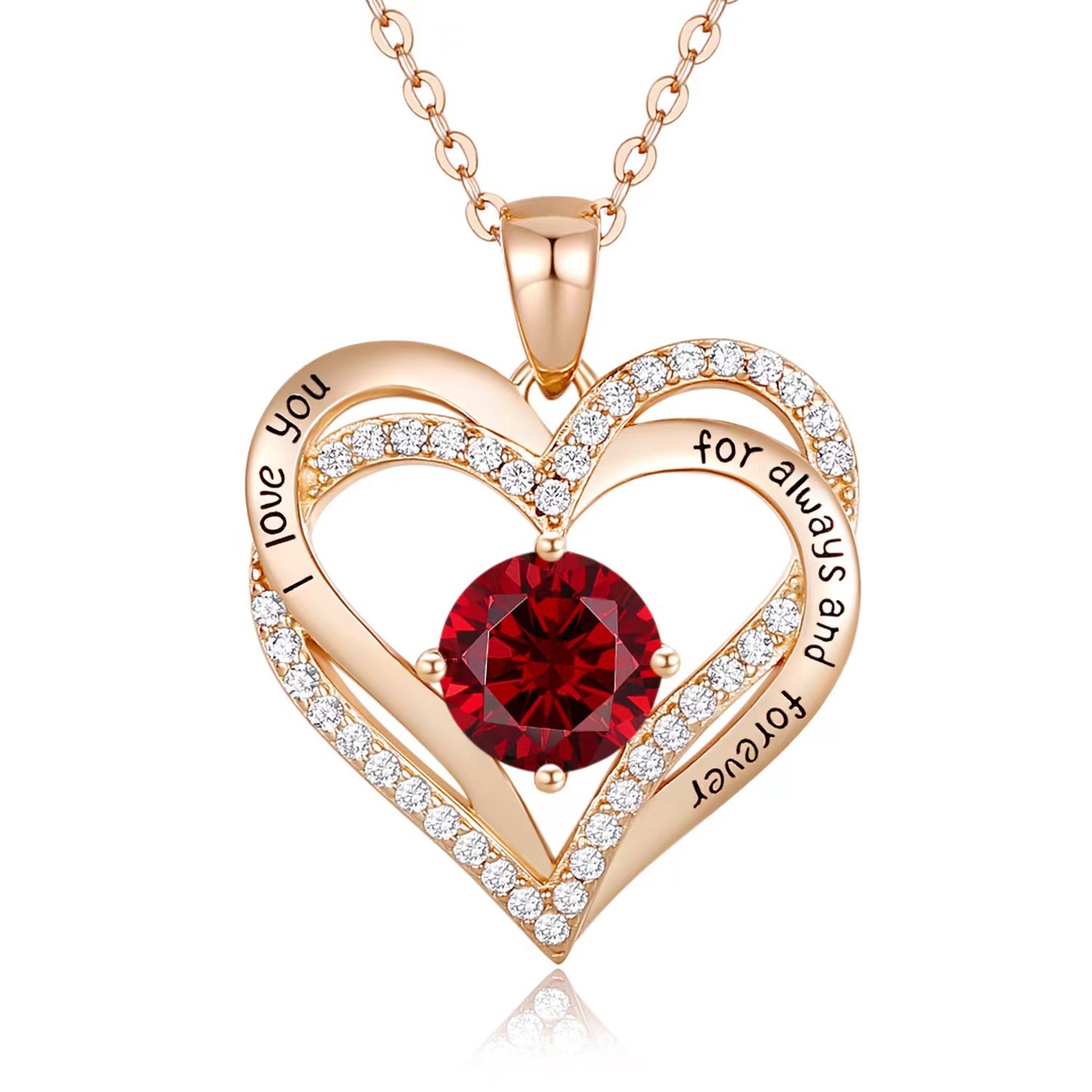 Rose gold and red diamonds