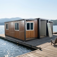 Maison conteneur pliable à double aile, économique, à montage rapide, préfabriquée, modulaire, contemporaine pour appartement/bureau extérieur