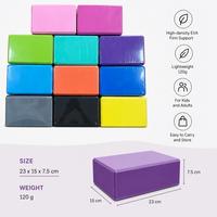 AeroMara Eva Yoga Brick Bloc d'étirement de danse haute densité 23x15x7,5 cm 120 g pour enfants et adultes
