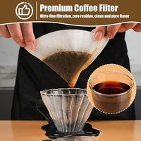 Papier filtre à café en pâte de bois blanche, design moderne et minimaliste fait main, avec boîte de rangement, vente en gros
