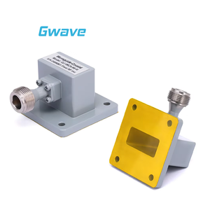 WR-112 đến N nữ ống dẫn sóng góc phải để dỗ dành bộ điều hợp 6.57-9.99Ghz với các bộ phận Viễn Thông mặt bích ubr84 - Product Image 1