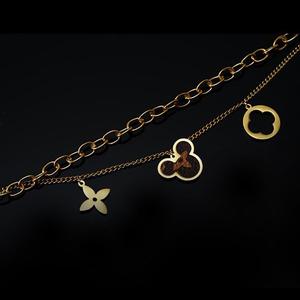 Zogxin Double Layer Stainless Steel Bracelet 18K Gold Mickey Mouse Charm For Women Fashion Jewelry Gift - Product Image 4
