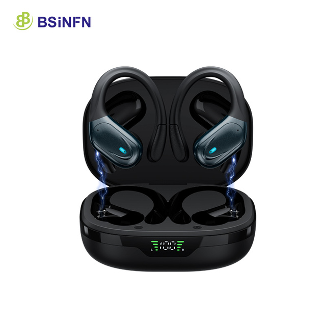 OME Proprietary Cross-Border Custom-Molded Ear-Hook Earphones Featuring Hi-Fi Audio Digital Display IPX5 Waterproof Sports JL