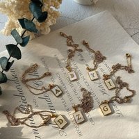 Collar con Colgante de Inicial K en Plata de Ley 925 Chapada en Oro de 18k, Joyería de Proveedor Chino de Alibaba Golden, para Mujer