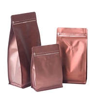 Pochette de boîte à café de 8 oz 12 oz avec Valve, finition mate/brillante de couleur personnalisée