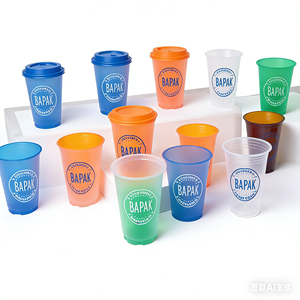 Los Mejores Vasos de Plástico Esmerilados Ecológicos Desechables con Tapas para Bebidas Frías y Calientes - Product Image 1