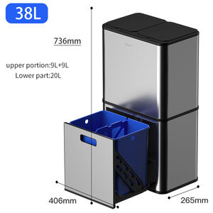 <span class=keywords><strong>Cubo</strong></span> de <span class=keywords><strong>basura</strong></span> eliminador de olores de nuevo diseño <span class=keywords><strong>cubo</strong></span> de <span class=keywords><strong>basura</strong></span> automático de <span class=keywords><strong>doble</strong></span> capa para el hogar <span class=keywords><strong>cubo</strong></span> de <span class=keywords><strong>basura</strong></span> con Sensor de cocina - Product Image 2