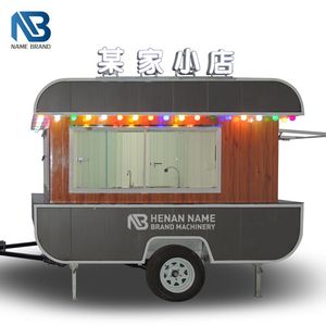 รถขายอาหารเคลื่อนที่พร้อมอุปกรณ์ครบครันสำหรับร้านอาหารกลางแจ้ง รถเข็นทอดอาหาร รถพ่วงขายกาแฟ รถขายอาหารสำหรับขายขนมฮอทดอก ครัวเคลื่อนที่ - Product Image 2