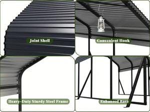 Vente en gros d'Abris d'auto en métal de 11*19 FT <span class=keywords><strong>Toit</strong></span> en acier galvanisé Abri multi-usage Abri d'auto en métal robuste pour voiture, bateau et tracteur - Product Image 4