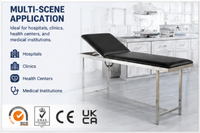 Mesa de Examen Hospitalaria de Acero Inoxidable Directo de Fábrica con Respaldo Ajustable para Equipos de Rehabilitación en Hospitales