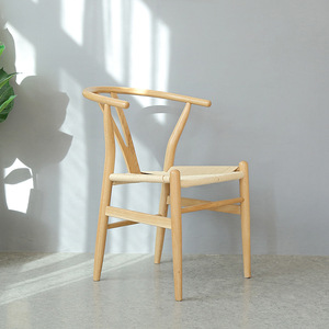 Y-shaped Solid Wood <b>Dining</b> <b>Chair</b> Natural Color Stable Design For Adults - Product Image 1