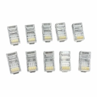 Conector de módulo RJ45 8P8C chapado en oro CAT6 UTP Pass-Through 3U Conector Accesorio de 1 fila para conector
