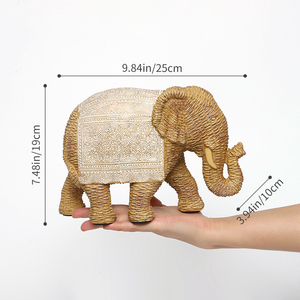 Statuette di Tre Elefanti ROOGO, Piccoli Elementi Decorativi in Resina per Soggiorno, <span class=keywords><strong>Camera</strong></span> dei Bambini e <span class=keywords><strong>Mensole</strong></span> - Product Image 2