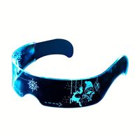 Lunettes à éclairage LED pour fête d'Halloween nouvelle mode futuriste fête dansante lumineuse vacances célébrité Noël vente en gros
