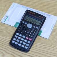 Calculatrice scientifique de haute qualité pour étudiants, en plastique ABS, électronique, alimentée par piles, pour les études scientifiques