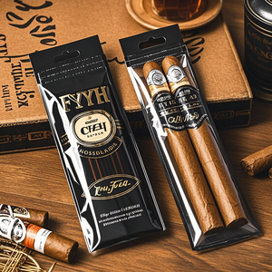 Biểu Tượng Tùy Chỉnh Màu Đen Mờ Nhiệt Con Dấu Lá Mylar Túi Độ Ẩm Thuốc Lá Bao Bì Zip Nhựa Humidor Xì Gà Ziplock Túi - Product Image 2