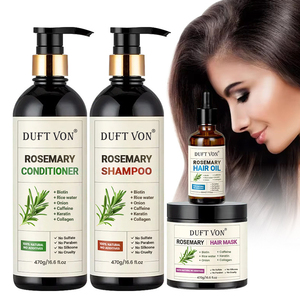 Set de Cuidado Capilar con Romero, Champú para Control de Grasa, Mascarilla Nutritiva, Trío de Aceites Esenciales, Terapia para el Equilibrio del Cuero Cabelludo, Sistema para la Salud del Cuero Cabelludo - Product Image 1