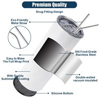 Gobelet à sublimation OEM avec design personnalisé, gobelet à logo, haut-parleur, gobelet à eau sous vide avec couvercle et paille, mug en acier inoxydable