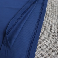 Polo de golf respirant pour homme en nylon/spandex bleu marine à séchage rapide, avec panneaux latéraux en maille découpée au laser, personnalisable – Vêtement de sport très demandé