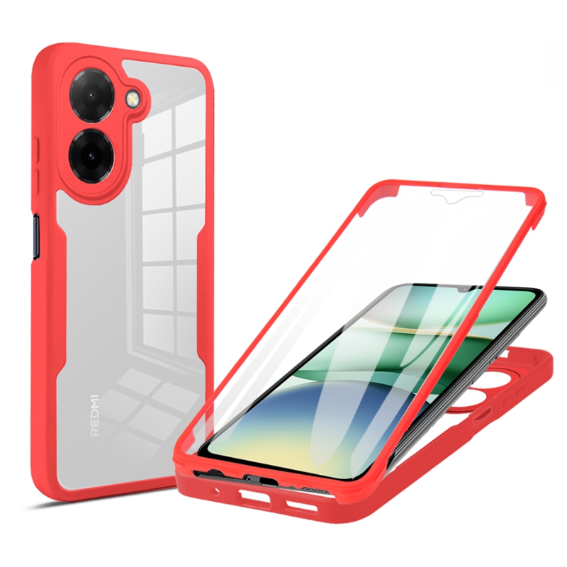 ILING Trasparente Case For Xiaomi Redmi A5 4G, 360° Full Body Protection Shockproof Cover With Built-in Screen Protector, Ultra Thin Hard PC Silicone TPU Bumper Case (Blue - View #8