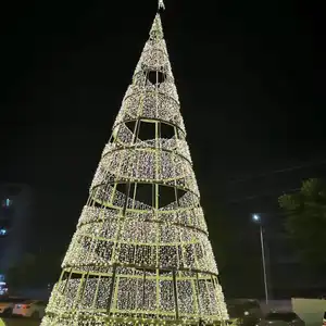 Luzes de árvore de natal, feitas sob encomenda, grande, espiral, led