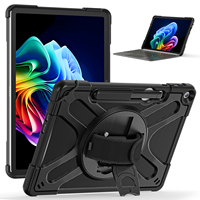 Étui hybride antichoc pour Microsoft Surface Pro 12 pouces 2025 12 pouces, coque robuste avec emplacement pour stylet, dragonne, protection à 3 couches