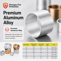 Anneau en aluminium professionnel pour tuyau d'incendie, 25 mm à 90 mm, embout de sertissage pour raccord de tuyau d'incendie, manchon d'accouplement, argent, or, OEM, ODM