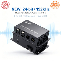PINWEI Hi-Fi XLR Fiber Üzerinden Ses Aktarımı 1-2 Kanal Gerçek 24bit 192kHz Yüksek Çözünürlüklü Ses XLR Ses Fiber Optik Dönüştürücü 20KM