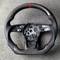 Volant en cuir à fond plat en fibre de carbone personnalisé pour Audi RS7 A7 B8.5 2016 A3 RS4 A4 A5 TT B6 S8 D4 S4 B8 B9 RS3