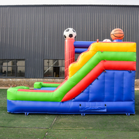 Château gonflable avec toboggan Trampolines gonflables Château de rebond Maison de saut en PVC Grand château gonflable Double toboggan Combo pour enfants