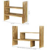 Étagère de bureau en bois moderne - Organisateur de bureau portable, durable et écologique