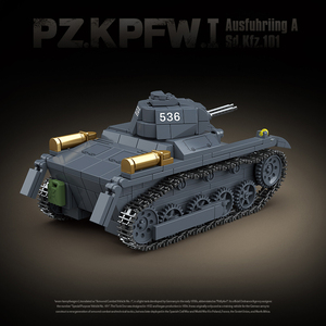 <span class=keywords><strong>Panzer</strong></span> I Ausf. allemand Véhicule blindé léger de la Seconde Guerre mondiale, jouets de chars militaires, modèles de véhicules, <span class=keywords><strong>3</strong></span> figurines, accessoires d'armes, blocs de construction - Product Image 3