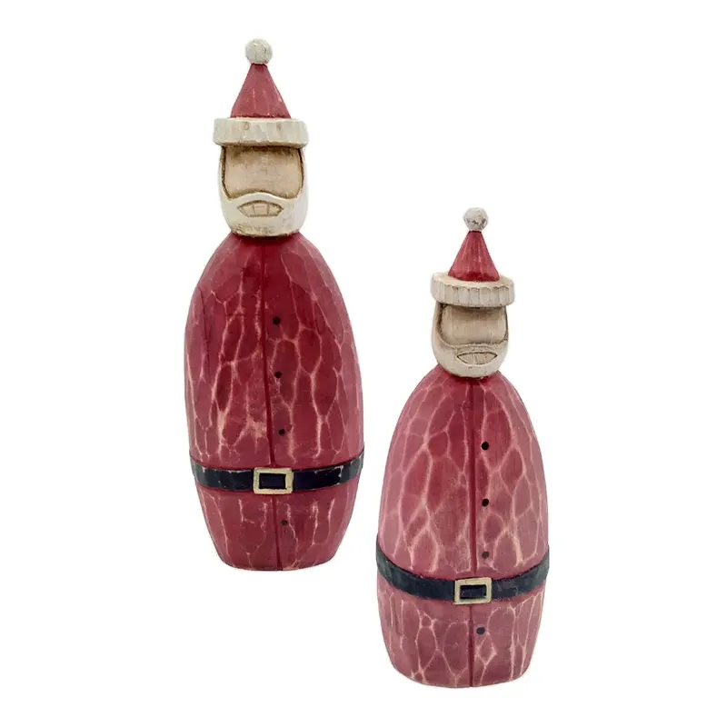 wood Christmas handicrafts Xmas decoration wood carving Christmas Santa Claus wooden Santa