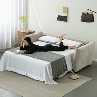 Canapé-lit pliable multifonctionnel 2-en-1 Somnus Petal Fabric pour petits espaces, idéal pour salon, hôtel, appartement, usage domestique