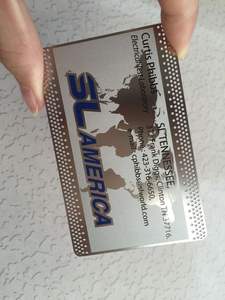 Carta RFID in metallo placcato oro 24 carati di lusso in acciaio inossidabile per biglietti da visita VIP - Product Image 5