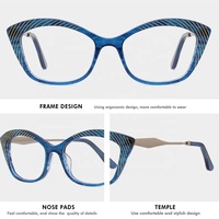 Montura Óptica de Acetato de Alta Calidad OEM ODM, Diseño Moderno para Mujer, con Logotipo Personalizado, Estilo Mariposa, Ligera y Cómoda