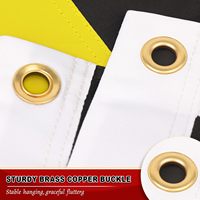 Bannière de drapeau de ligne jaune mince de broderie de qualité supérieure