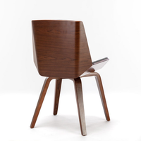 Chaise de salle à manger moderne en bois courbé, revêtement en cuir PU, chaise latérale en bois courbé, chaise de salle à manger nordique pour la maison, le restaurant, le café