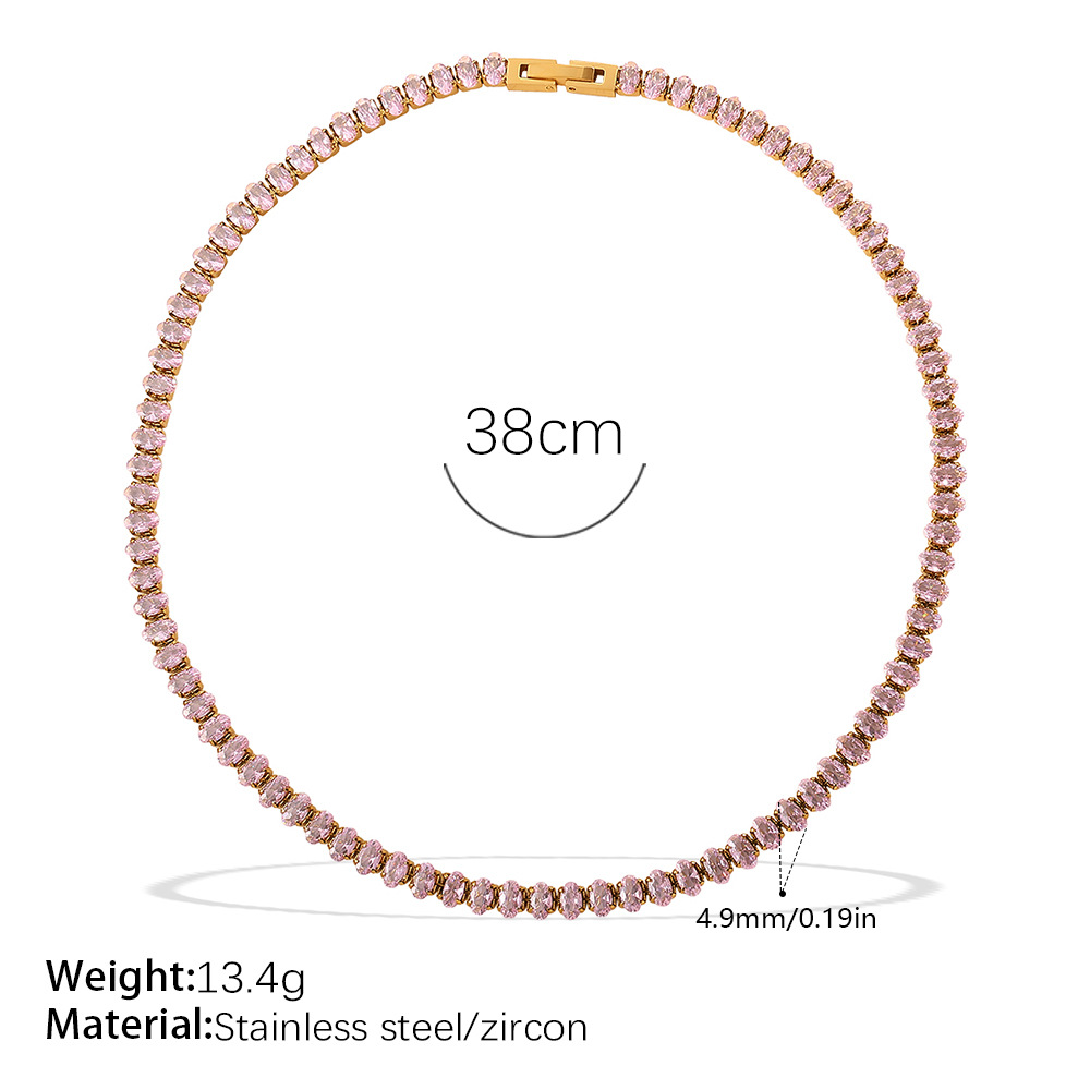 XL853PKG Pink Zircon Necklace