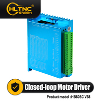 Controlador de Motor de Circuito Cerrado 24-80VDC 5A 8A Pico, Servoaccionamiento Híbrido con RS232 HB808C V38 para Automatización CNC