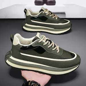 Men's New Breathable Mesh Upper Low-top Dad <b>Running</b> Shoes Versatile Trendy Thick-soled TPR Midsole Soft Height-increasing - Product Image 4