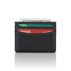 OEM超薄型IDカード名刺ホルダーメンズブラック本革名刺ホルダーウォレット - Product Image 5