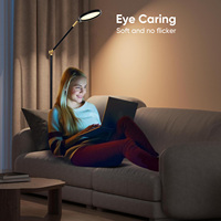 Lampadaire LED d'intérieur minimaliste moderne gradateur de luminosité CCT contrôle de couleur aluminium multi-plis corps lumière sur pied